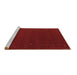 Sideview of Machine Washable Abstract Brown Contemporary Rug, wshcon151brn