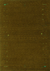 Abstract Green Contemporary Rug, con151grn