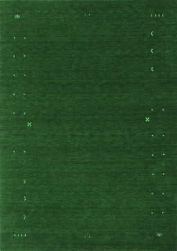 Abstract Emerald Green Contemporary Rug, con151emgrn