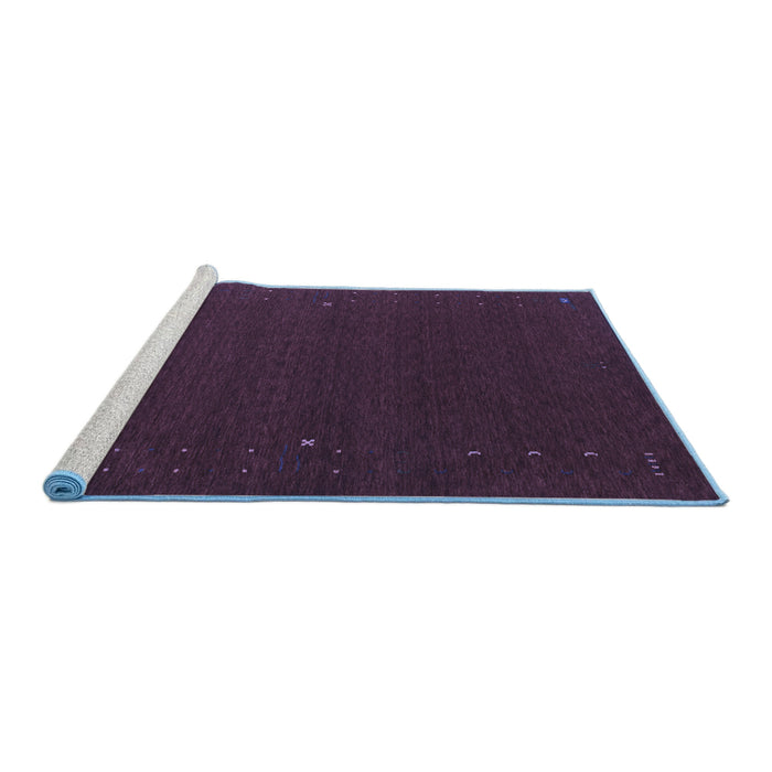 Sideview of Machine Washable Abstract Blue Contemporary Rug, wshcon151blu