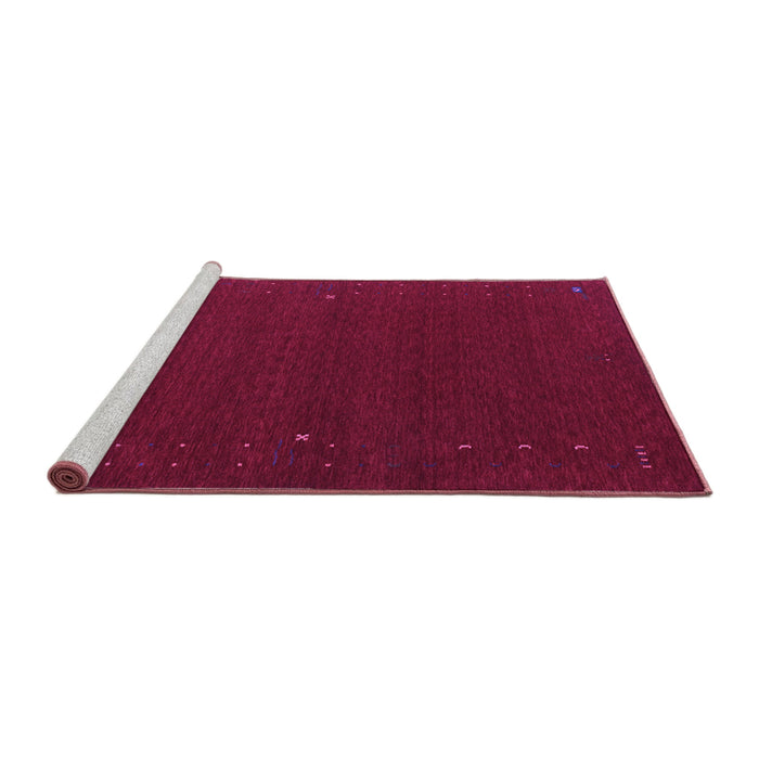 Sideview of Machine Washable Abstract Purple Contemporary Area Rugs, wshcon151pur