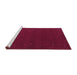 Sideview of Machine Washable Abstract Purple Contemporary Area Rugs, wshcon151pur