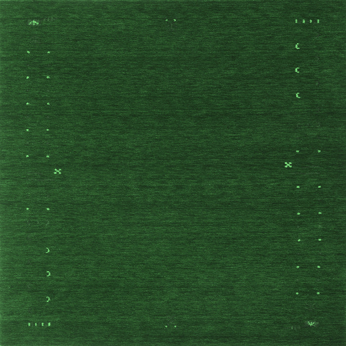 Square Abstract Emerald Green Contemporary Rug, con151emgrn