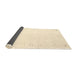 Thickness of Contemporary Golden Blonde Gold Solid Rug, con152