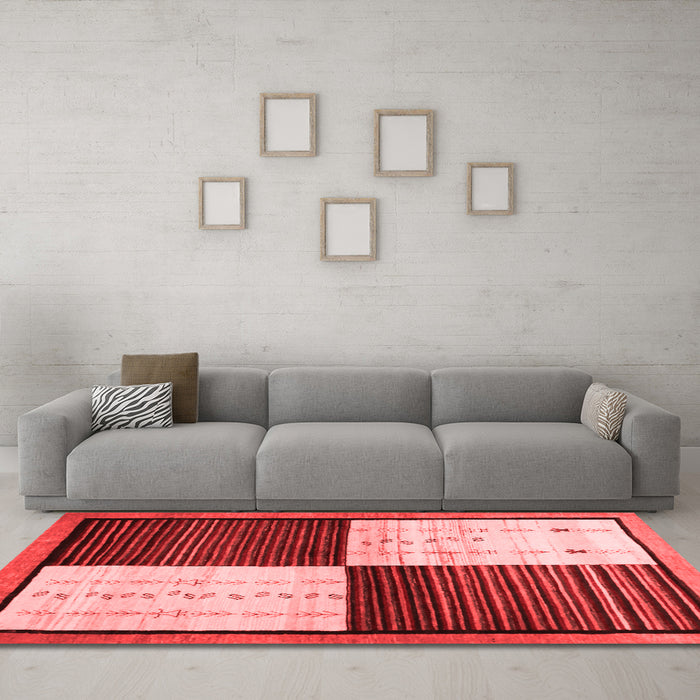 Contemporary Red Washable Rugs