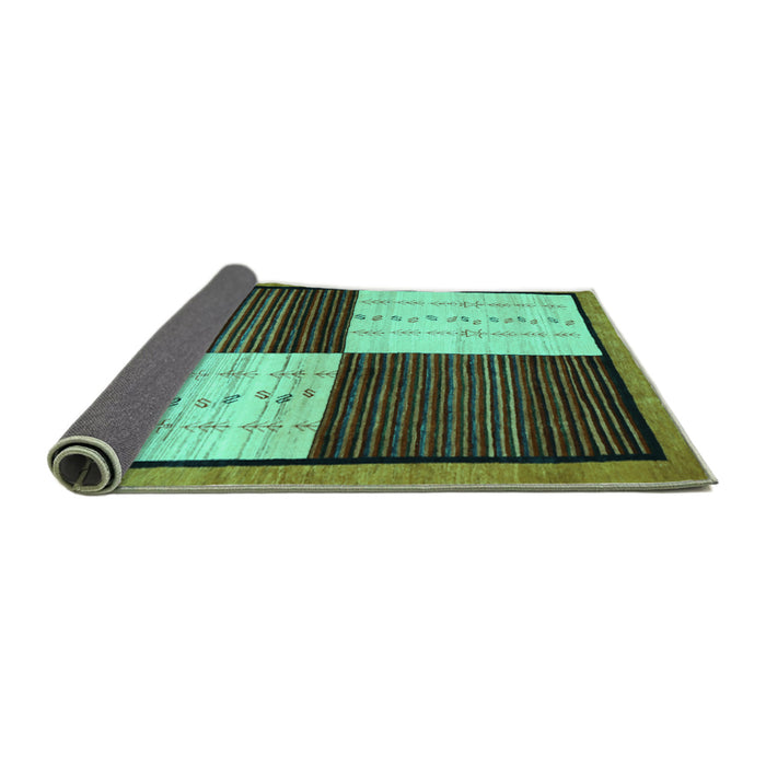 Sideview of Abstract Turquoise Contemporary Rug, con1520turq