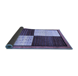Sideview of Abstract Blue Contemporary Rug, con1520blu