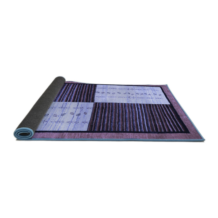 Sideview of Abstract Blue Contemporary Rug, con1520blu