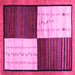 Square Abstract Pink Contemporary Rug, con1520pnk