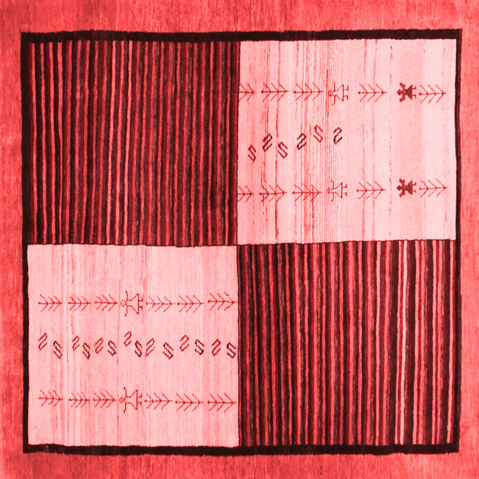 Abstract Red Contemporary Rug, con1520red