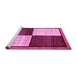 Sideview of Machine Washable Abstract Pink Contemporary Rug, wshcon1520pnk