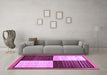 Machine Washable Abstract Purple Contemporary Area Rugs in a Living Room, wshcon1520pur