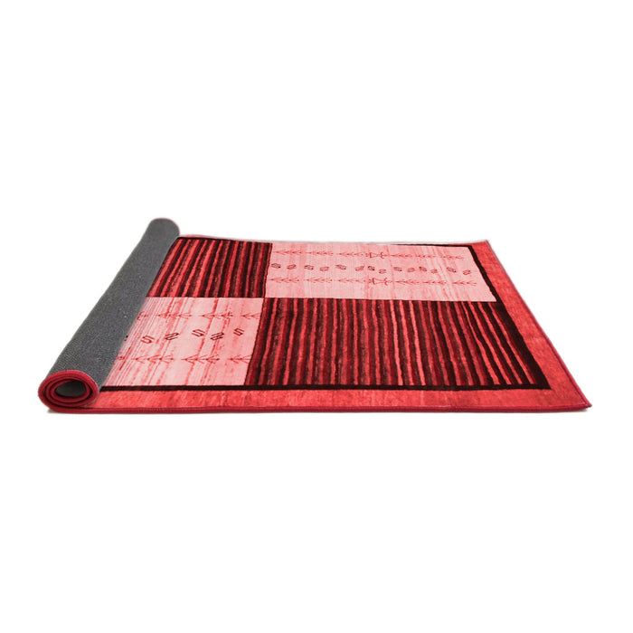 Abstract Red Contemporary Area Rugs