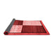 Abstract Red Contemporary Area Rugs