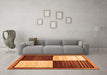 Machine Washable Abstract Orange Contemporary Area Rugs in a Living Room, wshcon1520org