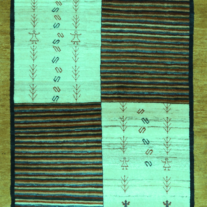 Abstract Turquoise Contemporary Rug, con1520turq