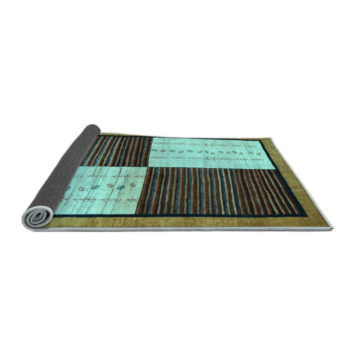 Sideview of Abstract Light Blue Contemporary Rug, con1520lblu