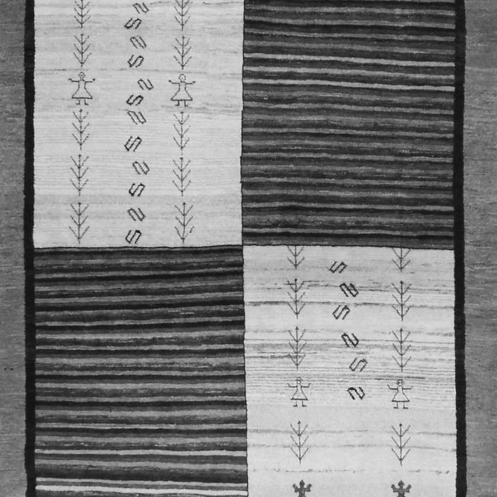 Serging Thickness of Machine Washable Abstract Gray Contemporary Rug, wshcon1520gry