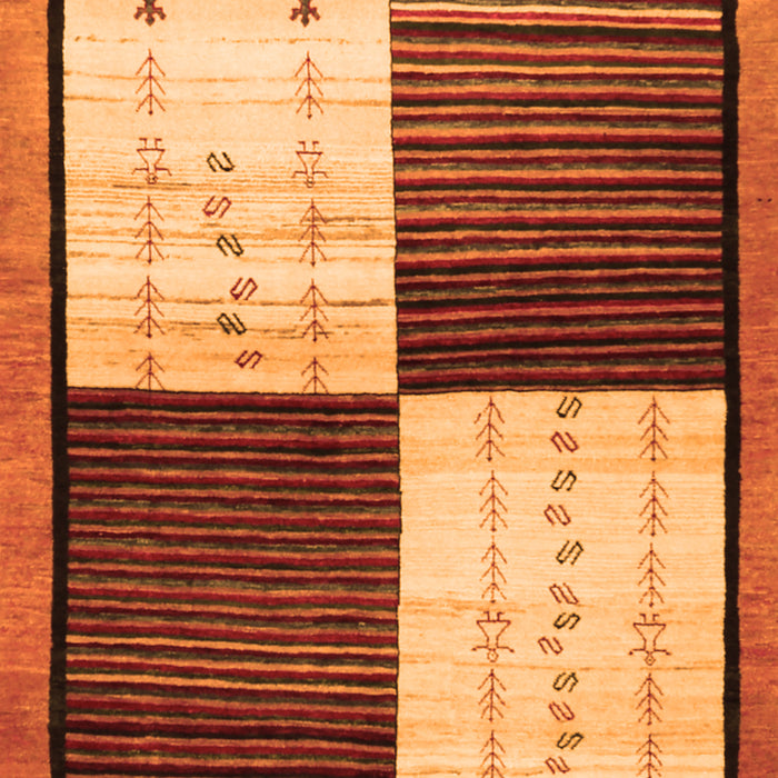 Serging Thickness of Machine Washable Abstract Orange Contemporary Area Rugs, wshcon1520org