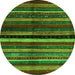 Machine Washable Abstract Green Contemporary Area Rugs, wshcon1521grn