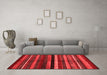 Contemporary Red Washable Rugs