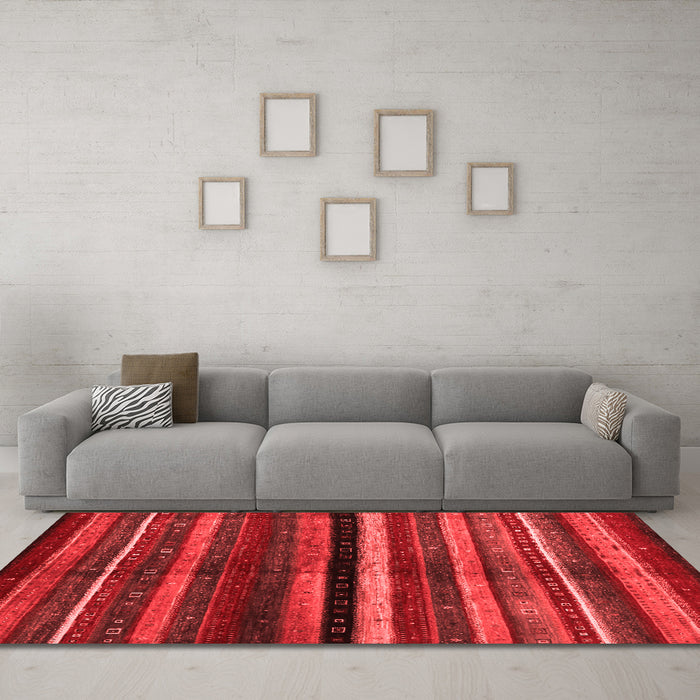 Contemporary Red Washable Rugs
