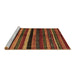 Sideview of Machine Washable Abstract Brown Contemporary Rug, wshcon1521brn