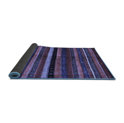Sideview of Abstract Blue Contemporary Rug, con1521blu