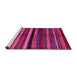 Sideview of Machine Washable Abstract Pink Contemporary Rug, wshcon1521pnk