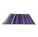 Sideview of Machine Washable Abstract Blue Contemporary Rug, wshcon1521blu