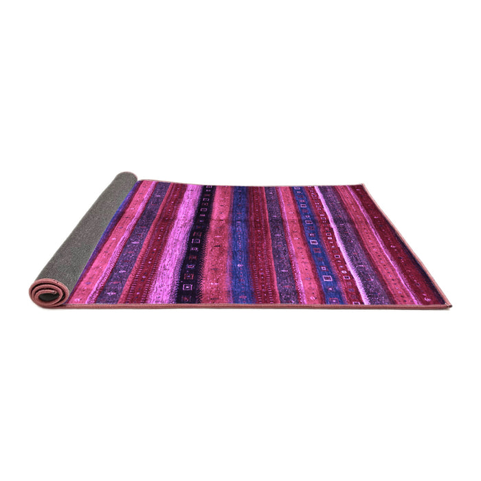 Sideview of Abstract Purple Contemporary Rug, con1521pur
