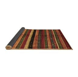 Sideview of Abstract Brown Contemporary Rug, con1521brn