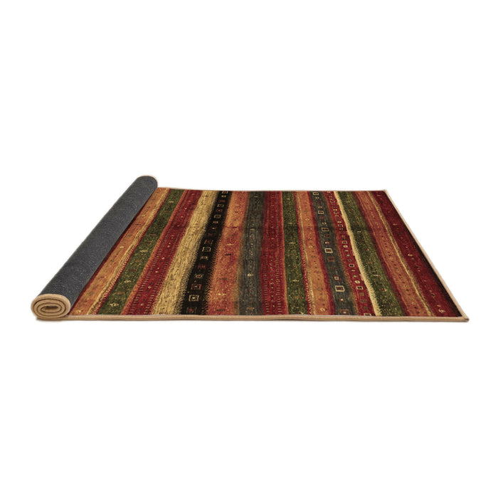 Sideview of Abstract Brown Contemporary Rug, con1521brn