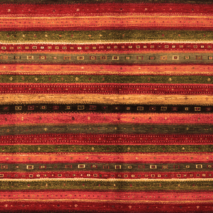 Serging Thickness of Abstract Orange Contemporary Rug, con1521org