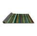 Sideview of Abstract Turquoise Contemporary Rug, con1521turq