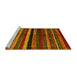 Sideview of Machine Washable Abstract Yellow Contemporary Rug, wshcon1521yw