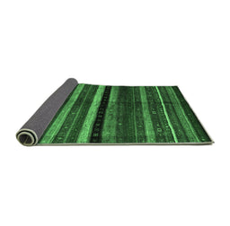 Sideview of Abstract Emerald Green Contemporary Rug, con1521emgrn