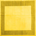 Square Solid Yellow Modern Rug, con1522yw