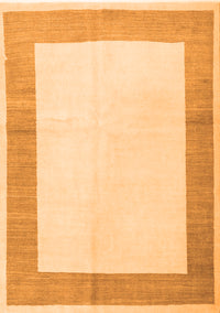 Solid Orange Modern Rug, con1522org