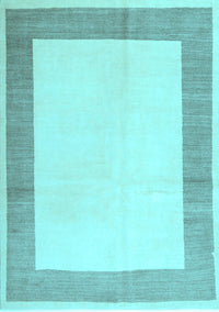 Solid Light Blue Modern Rug, con1522lblu