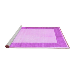 Sideview of Machine Washable Solid Purple Modern Area Rugs, wshcon1522pur