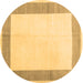 Round Solid Brown Modern Rug, con1522brn