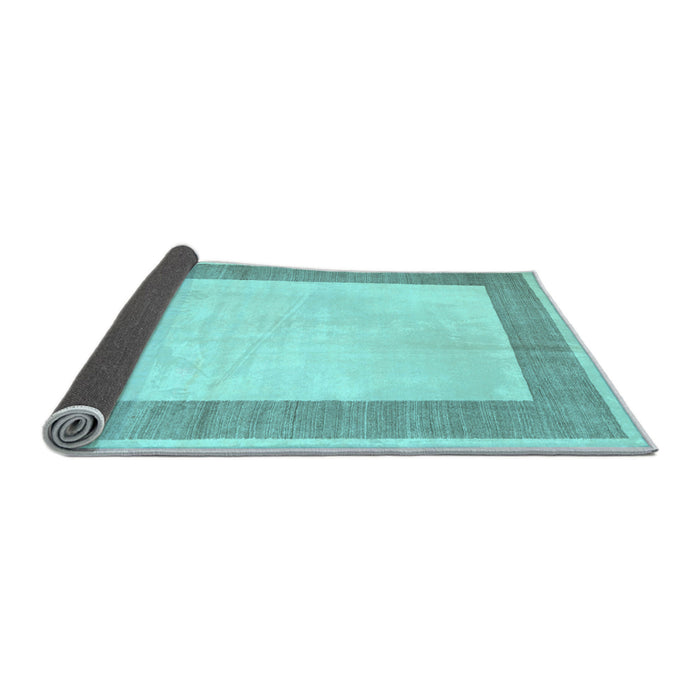 Sideview of Solid Light Blue Modern Rug, con1522lblu