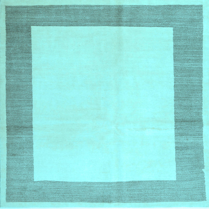 Square Machine Washable Solid Light Blue Modern Rug, wshcon1522lblu