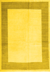 Solid Yellow Modern Rug, con1522yw