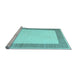 Sideview of Machine Washable Solid Light Blue Modern Rug, wshcon1522lblu