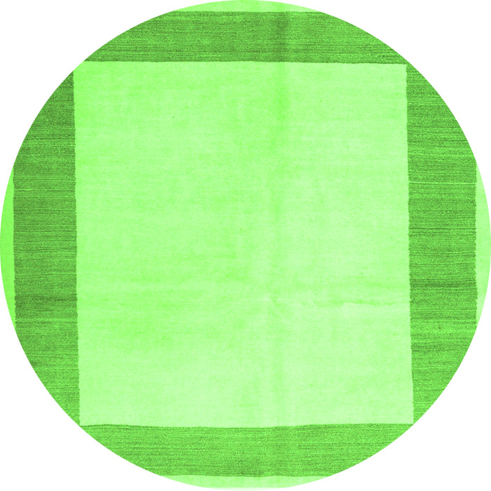 Square Solid Green Modern Rug, con1522grn