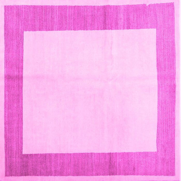 Square Machine Washable Solid Pink Modern Rug, wshcon1522pnk
