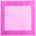 Square Machine Washable Solid Pink Modern Rug, wshcon1522pnk