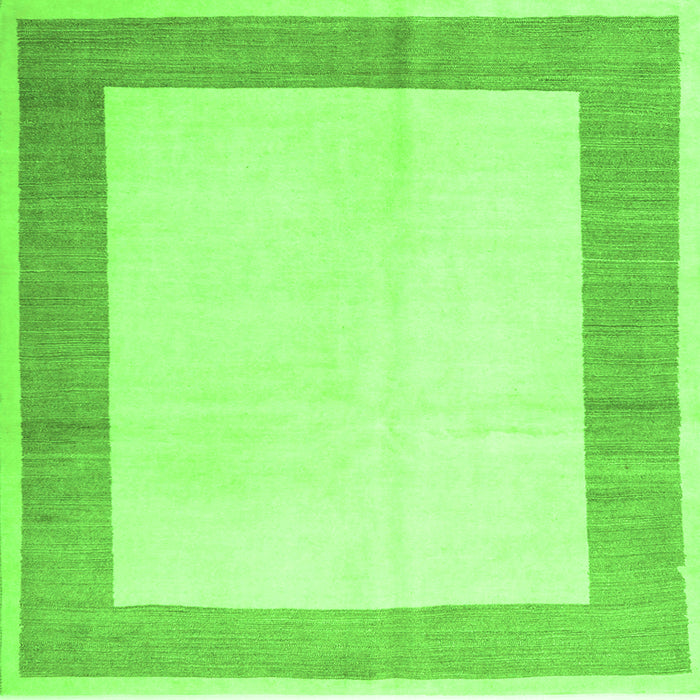 Serging Thickness of Solid Green Modern Rug, con1522grn